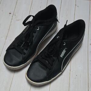 Puma Women's Black Sneakers with White Accents Soft Foam Size 8